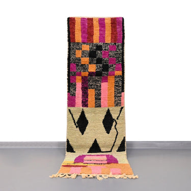 Moroccan Vintage Runner Rug 2.6 x 8.6 feet / 79 x 262 cm - Ettilux Home